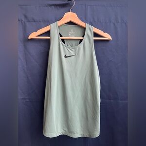 Nike Dri-Fit racer back tank top, sage green, size S
